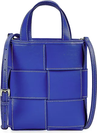 Mini Chloe Woven Leather Shopper Tote Bag