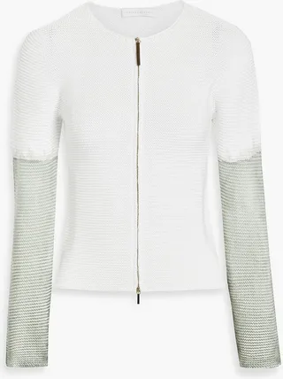 Two-tone cotton cardigan