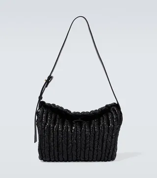 Busket Baguette woven shoulder bag