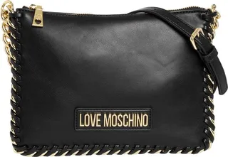 Love Moschino Logo Lettering Chain-Link Shoulder Bag