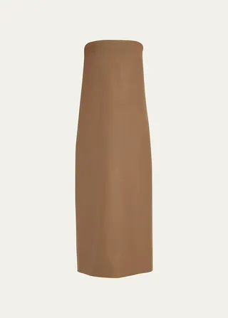 Elon Strapless Column Wool Dress
