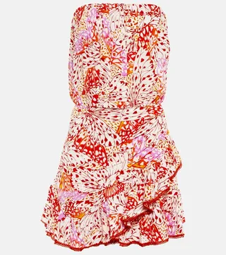 Ambra printed bandeau minidress