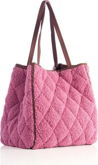 Shiraleah Vale Sherpa Tote - Pink
