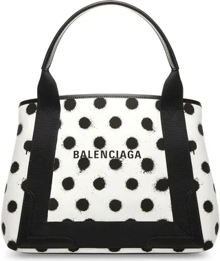 small Cabas polka dot tote bag