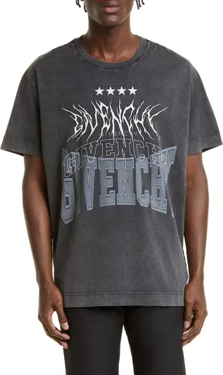 Oversize Embroidered Logo Graphic Tee