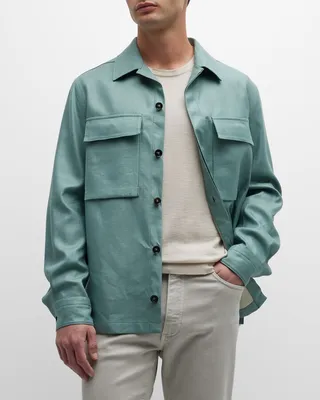 Men's Linen Overshirt