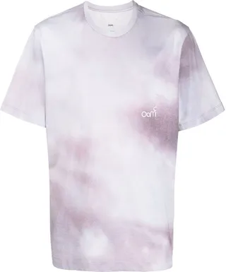 tie-dye logo-print T-shirt