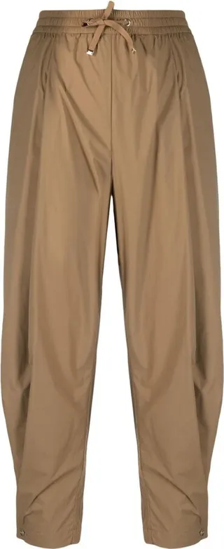 Drawstring-Waistband Cropped Trousers