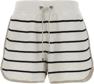 Brunello Cucinelli Striped Elastic Waistband Shorts