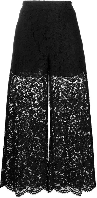 Floral Lace Cropped Trousers