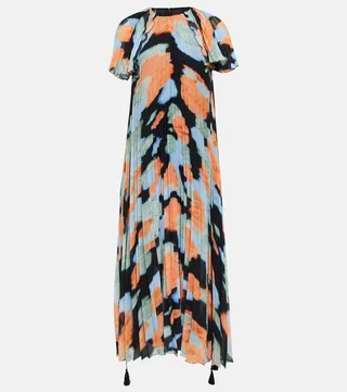 Nyissa printed georgette maxi dress