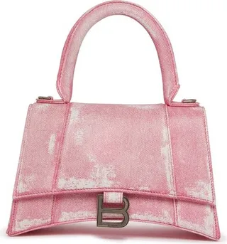 Hourglass Small Handbag Denim Printed