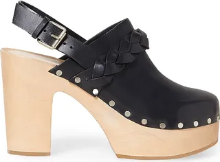 Paxton Braided-Leather Platform Clogs