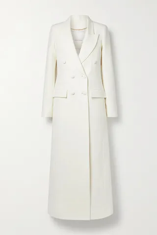 Adam Lippes - Double-breasted Wool And Silk-blend Coat - Ivory