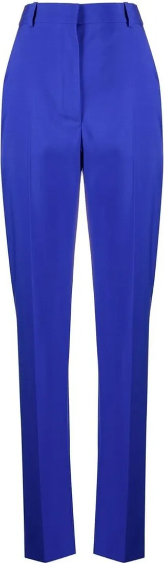 High-Waisted Tailored Wool Trousers