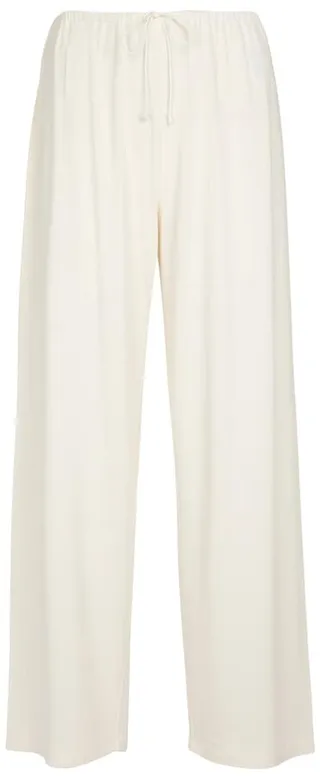 Wide-leg cropped sweatpants