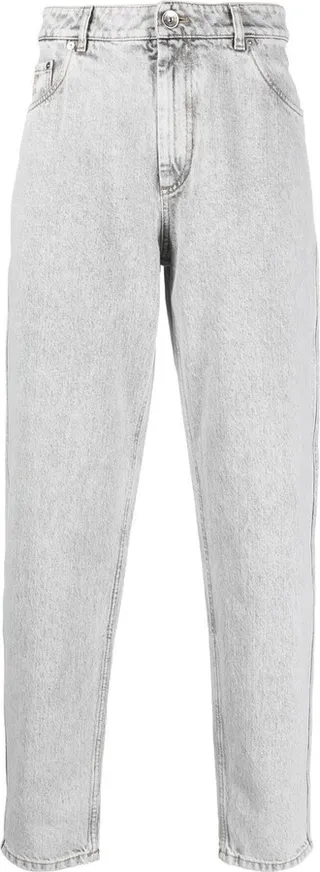 Tapered-Leg Jeans