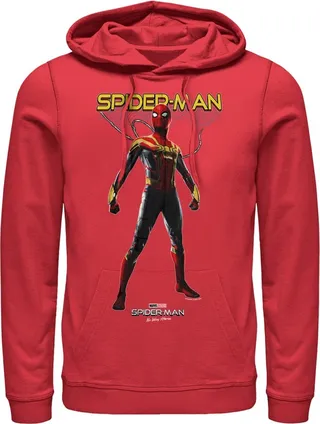 Men's Marvel Spider-Man: No Way Home Web Hero Pull Over Hoodie - Red - Large