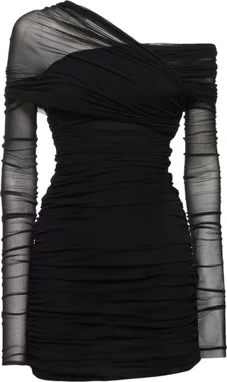 Stretch tulle mini dress