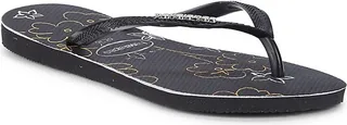 Floral Slim Thong Flip Flops