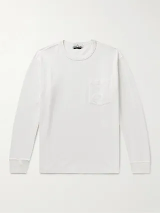 Logo-Embroidered Garment-Dyed Cotton-Jersey T-Shirt