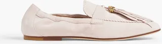 Embellished suede loafers