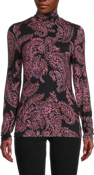 Paisley Turtleneck Top