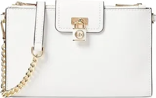 MICHAEL Michael Kors Ruby Small Double Zip Crossbody (Optic White) Handbags