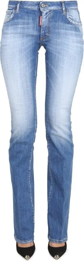 Dsquared2 Faded Distressed Boot-Cut Jeans