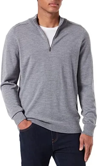 PARIS SUNDAY Men's Mock Neck Half Zip Sweater