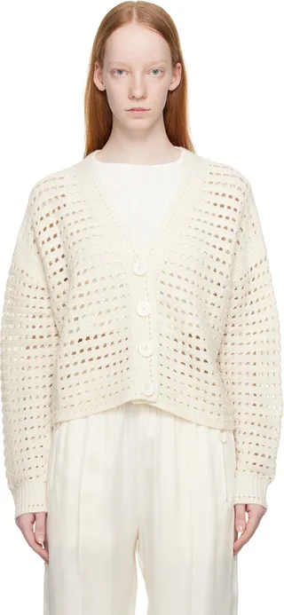 See by Chloé Off-White Y-Neck Cardigan