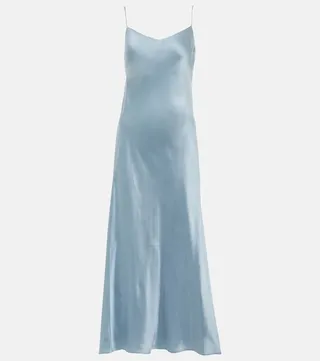 Lyon silk satin slip dress