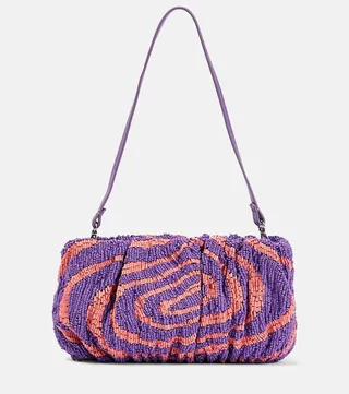 Bean beaded shoulder bag