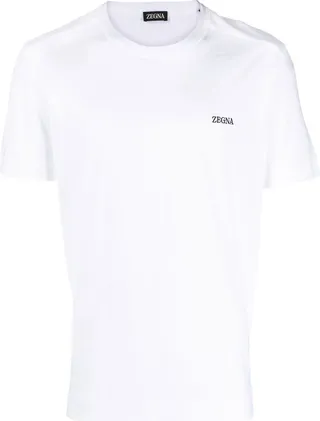 logo-embroidered cotton T-shirt