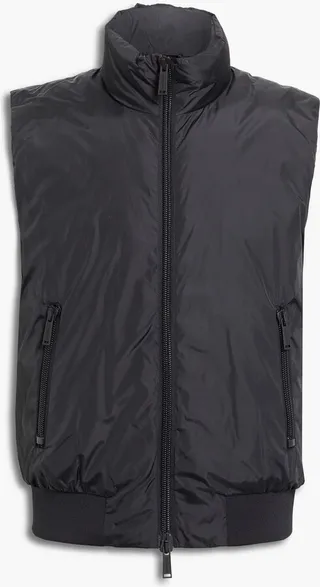 Printed shell down vest