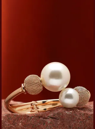 Gold Plated Pearls Bracelet