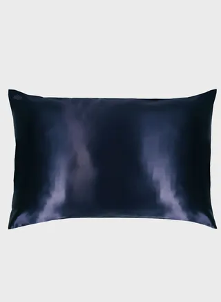 Queen Size Silk Pillow Case - Navy
