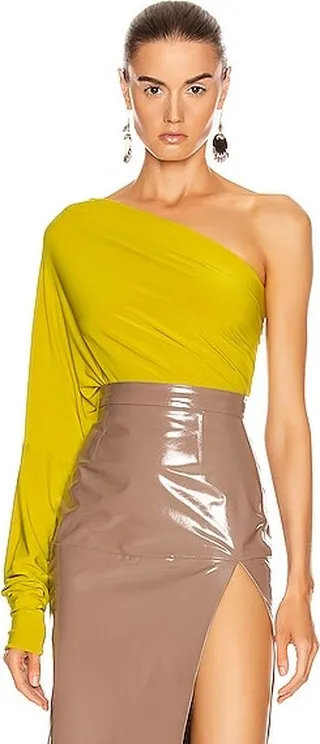 Norma Kamali for FWRD All In One Bodysuit in Yellow