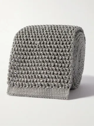 7.5cm Knitted Silk Tie