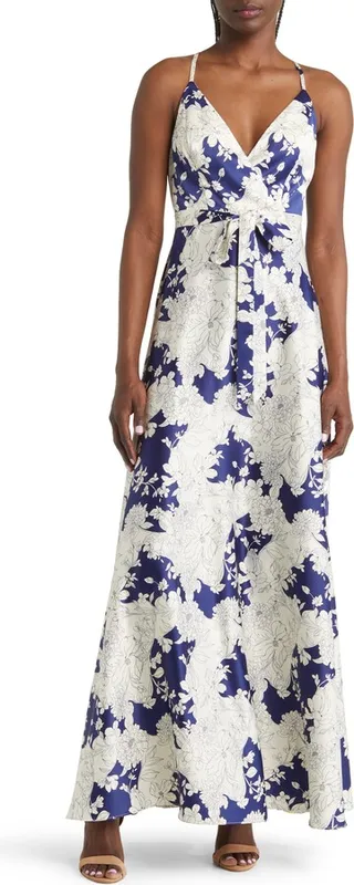Tea Gardens Satin Maxi Dress