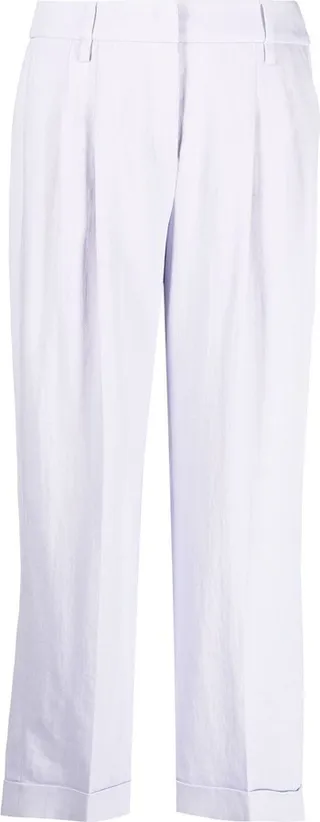 Pressed-Crease Cropped Trousers