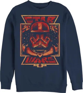 Men's Star Wars: The Rise of Skywalker Artistic Sith Trooper Sweatshirt - Navy Blue - Small