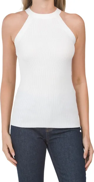 Merino Wool Bailey Halter Knit Top