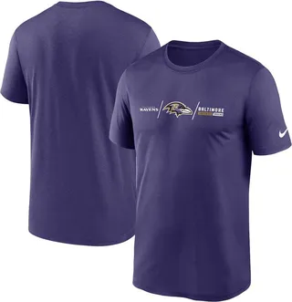 Men's Nike Purple Baltimore Ravens Horizontal Lockup Legend T-shirt