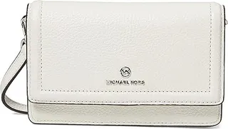 MICHAEL Michael Kors Jet Set Charm Small Phone Crossbody (Optic White) Handbags