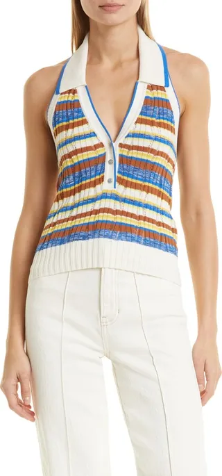 Lirra Stripe Knit Halter Top