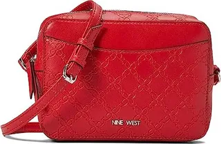 Nine West Calandra Mini Camera Crossbody (Dark Lipstick Red) Cross Body Handbags