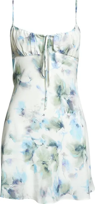 Corrine Watercolor Floral Minidress
