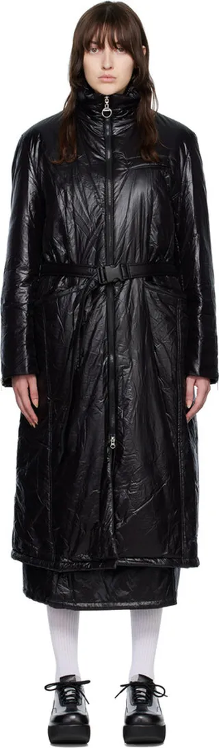 TheOpen Product Black Belt Padded Coat