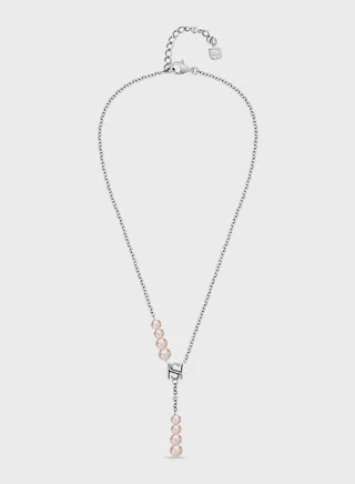 Y Style Pink Frewater Pearls Necklace